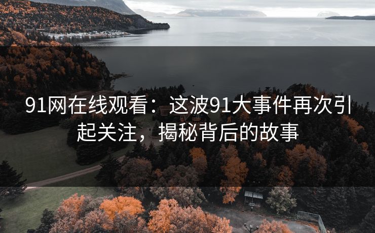 91网在线观看：这波91大事件再次引起关注，揭秘背后的故事